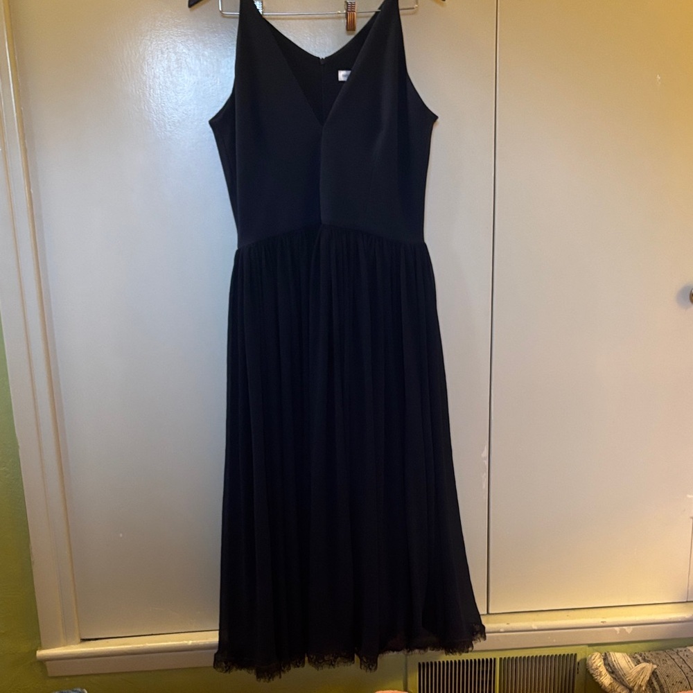 Dress the Population Alicia Navy Midi Dress XL Wedding Formal Event
